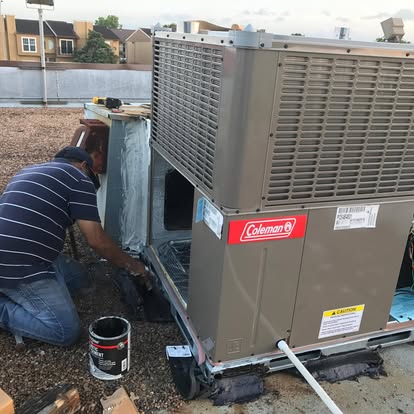Commercial Coleman HVAC unit installation in Spring TX
